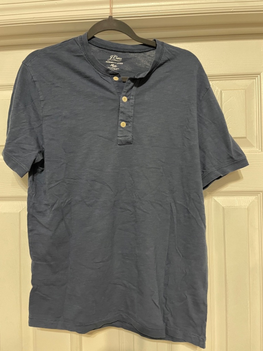 J. Crew Men’s Short-Sleeve Henley - Indigo Blue
